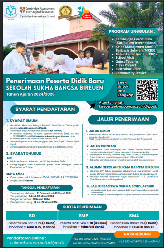 Brosur PPDB SMU X